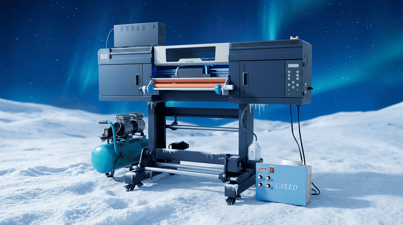 Mecolour A240 — DTF UV 60cm (3× Epson i3200, CMYK + Branco + Verniz)