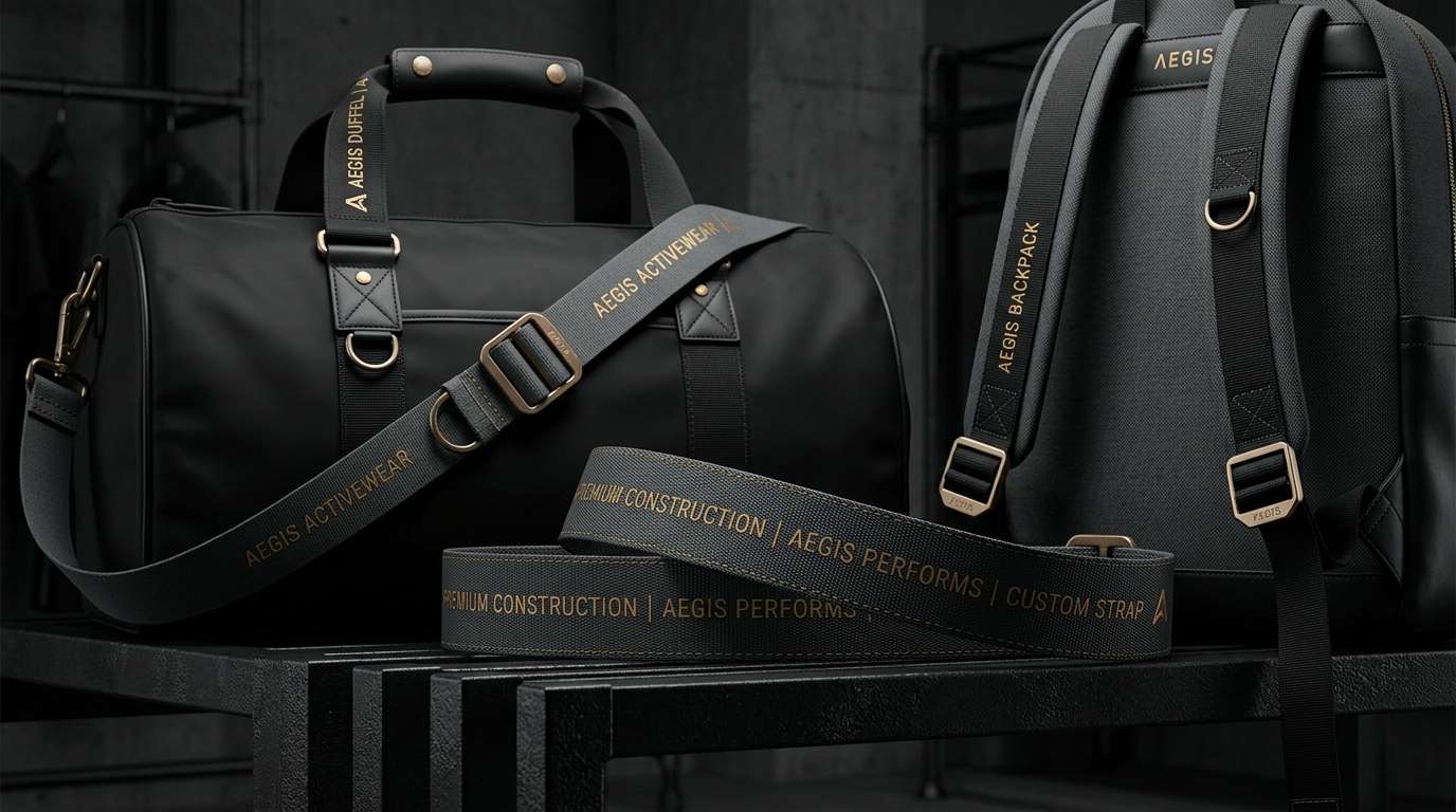 Acessórios têxteis com personalização aplicada